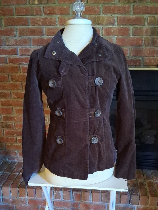 Mossimo Supply Co. Jackets & Blazers - Mossimo Supply Co. Dark Brown Corduroy Double-Breasted Pea Coat